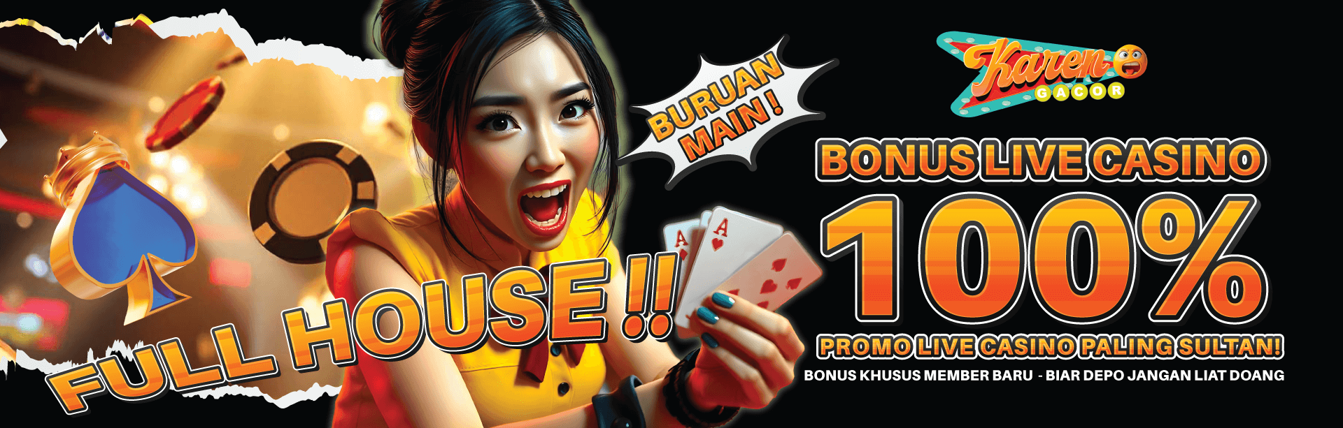 BONUS LIVE CASINO 100%